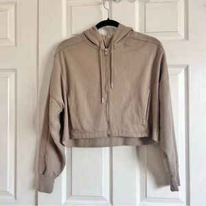 Hollister fleece panel zip up hoodie